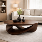 Sculptural Solid Wood Coffee Table – Modern Elegant Design for Living Rooms - view 3 of 9