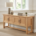 Solid Wood Console Table with 3 Drawers for Living Room or Entryway - view 3 of 9