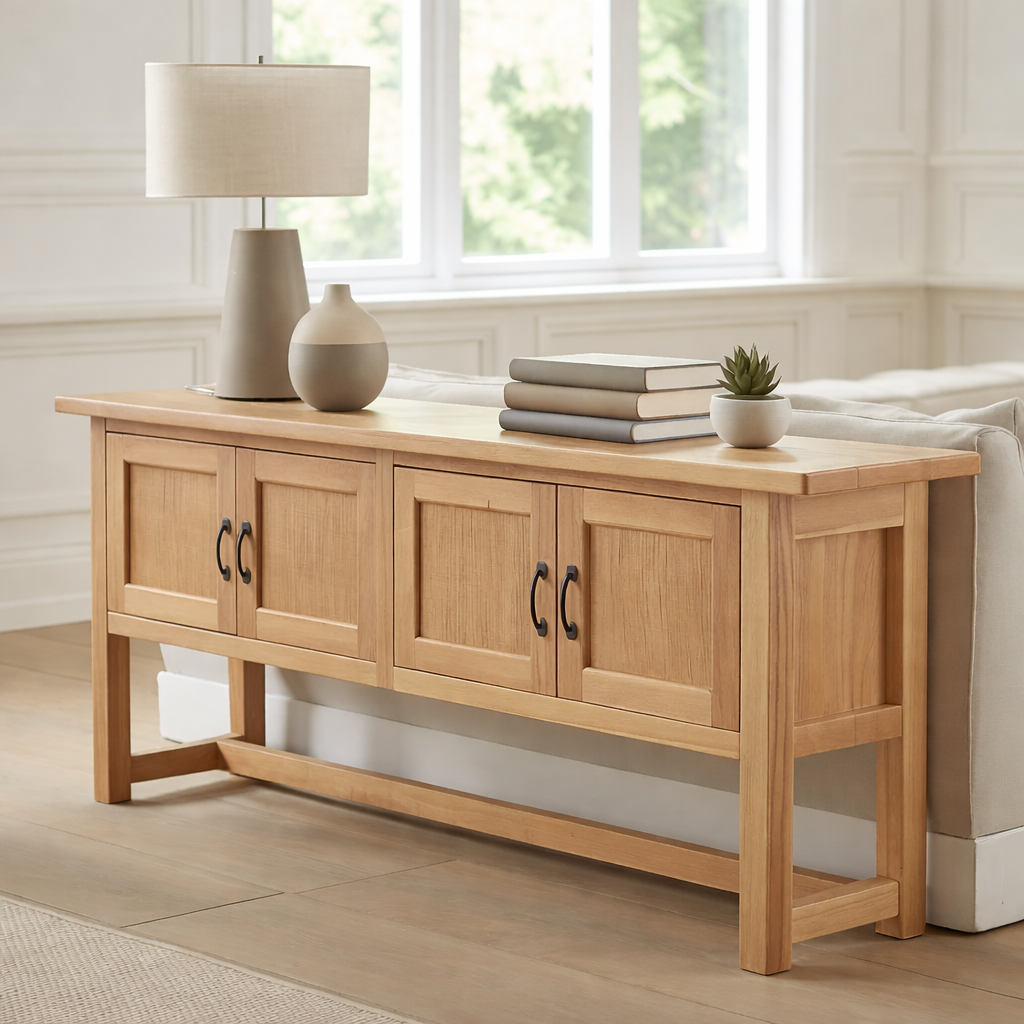 Solid Wood Console Table with 3 Drawers for Living Room or Entryway - view 3 of 9