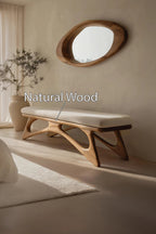 Modern Flowing Wood Bench For Furniture Accent - view 5 of 7