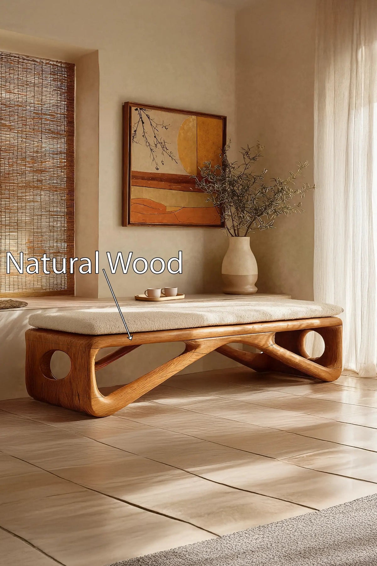 Farmhouse Wooden Bench For Cozy Bedroom Corners - view 3 of 7