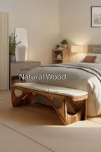 Minimalist Curved Wood Bench For End-of-Bed Design - view 5 of 7