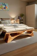 Handcrafted Solid Wood Bench For End-of-Bed Styling - view 5 of 7