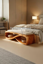 Contemporary Wooden Bench For Bedroom Furniture Decor - view 5 of 7