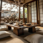 Japanese Solid Wood Low Tea Table Zen Floor Coffee Table - view 3 of 5