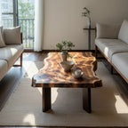 Natural Live Edge Wood Coffee Table Organic Slab Center Table - view 2 of 5