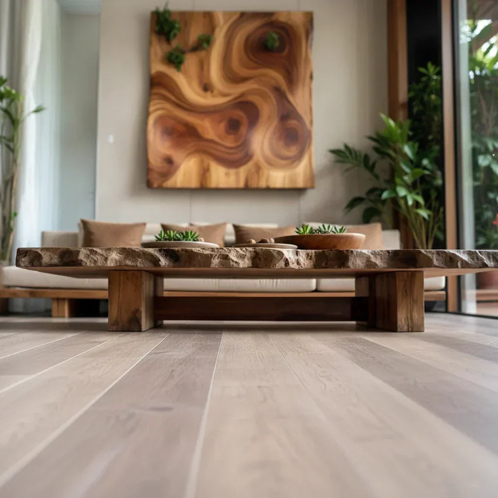 Live Edge Solid Wood Coffee Table Natural Slab Rustic Center Table - view 3 of 5