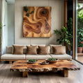 Live Edge Solid Wood Coffee Table Natural Slab Rustic Center Table - view 1 of 5