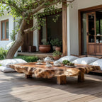 Live Edge Solid Wood Tea Table for Japanese Floor Seating - view 5 of 7