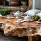 Live Edge Solid Wood Tea Table for Japanese Floor Seating - view 6 of 7