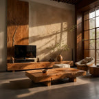 Live Edge Solid Wood Coffee Table for Modern Rustic Living Room - view 3 of 6