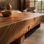 Live Edge Solid Wood Coffee Table for Modern Rustic Living Room - view 5 of 6