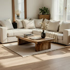 Minimalist Solid Wood Coffee Table Rustic Low Block Center Table - view 2 of 5