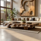 Live Edge Solid Wood Coffee Table Rustic Organic Low Center Table - view 3 of 5