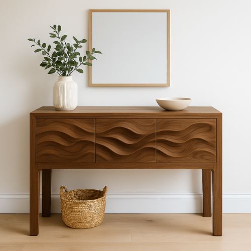Console Table, Solid Wood Table, Pure Hardwood, Handcrafted. - view 1 of 5