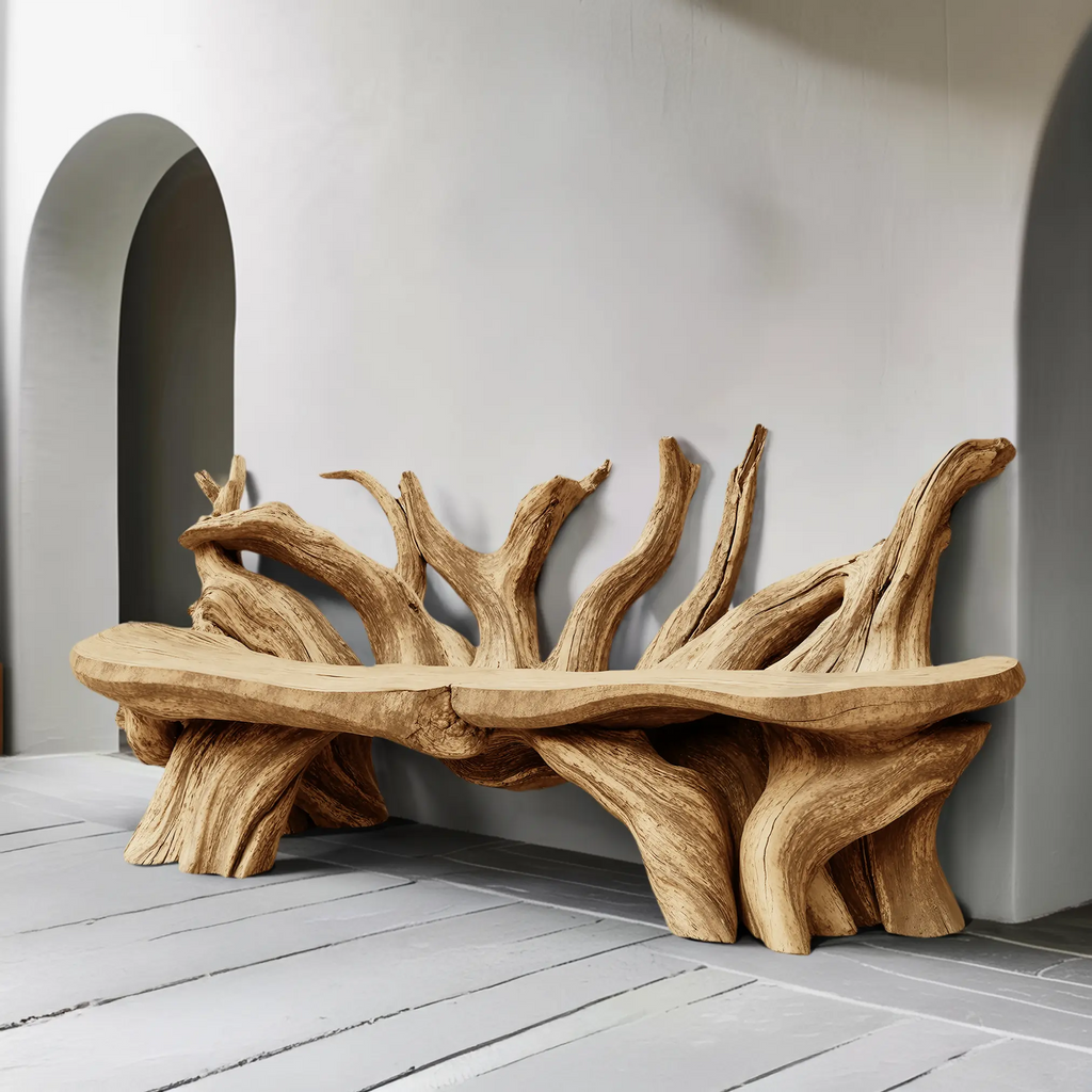 Mid Century Wooden Bench Outdoor Decor For Sleek Exteriors - view 5 of 8