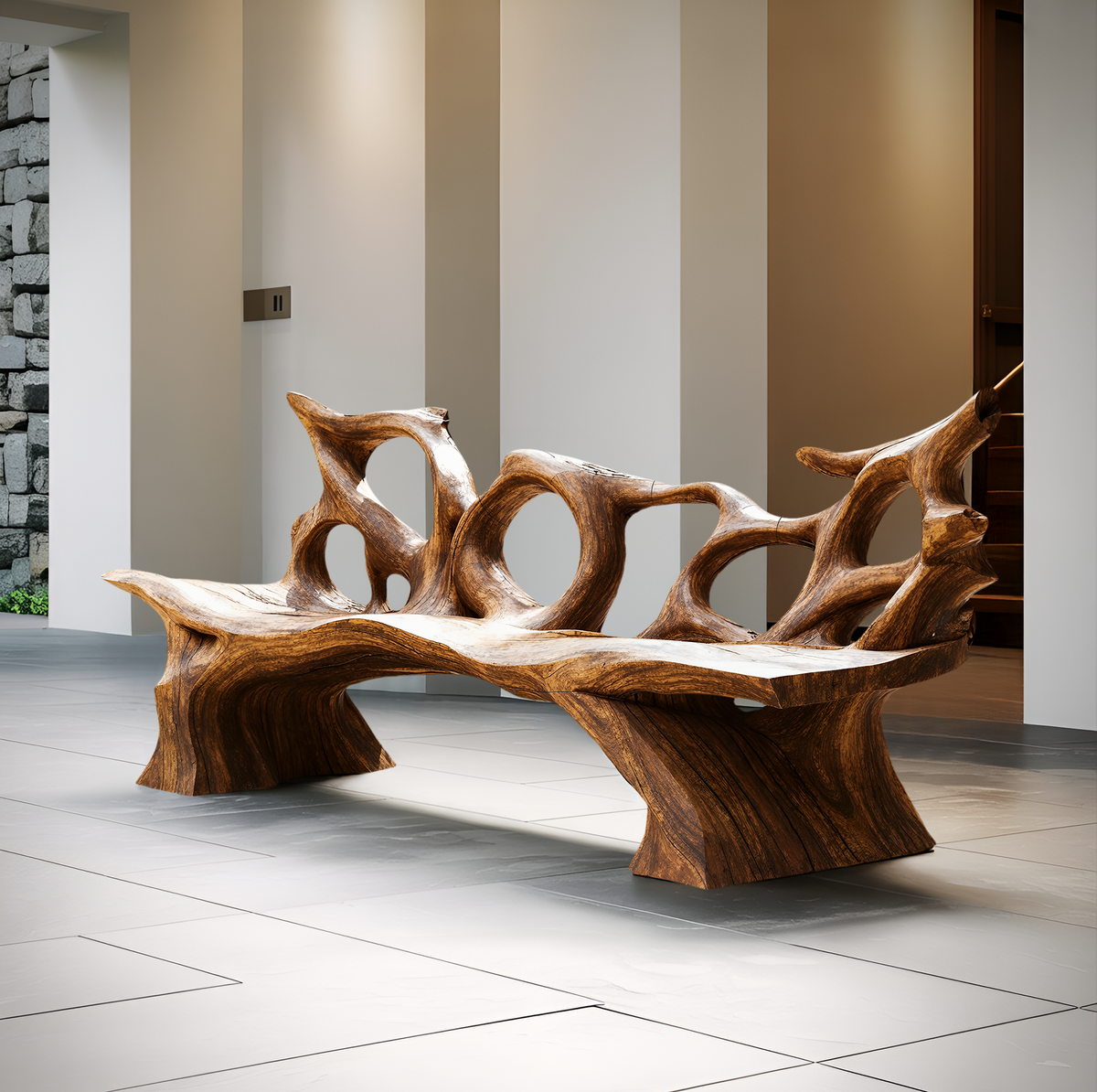 Mid Century Branch Bench Entryway Furniture For Compact Foyers - view 2 of 8