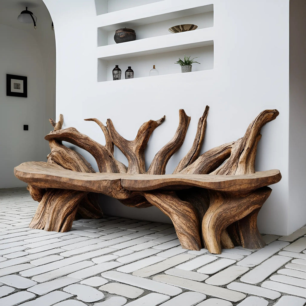 Mid Century Wooden Bench Outdoor Decor For Sleek Exteriors - view 2 of 8