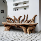 Mid Century Wooden Bench Outdoor Decor For Sleek Exteriors - view 2 of 8