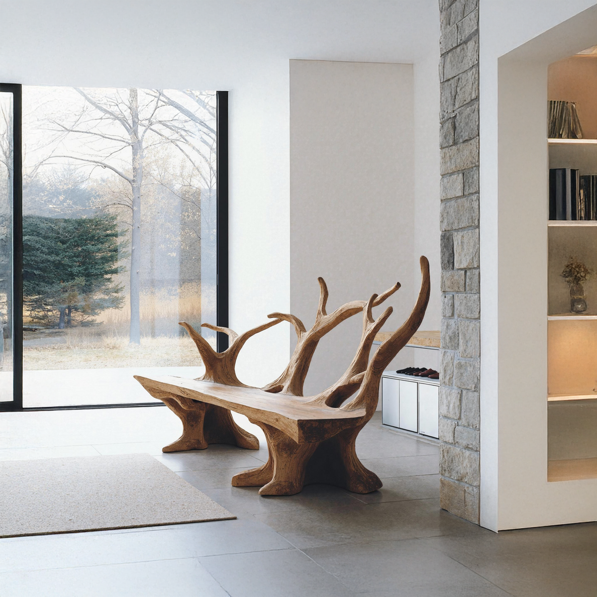 Handcrafted Branch Bench For Living Room Statement Pieces - view 1 of 8