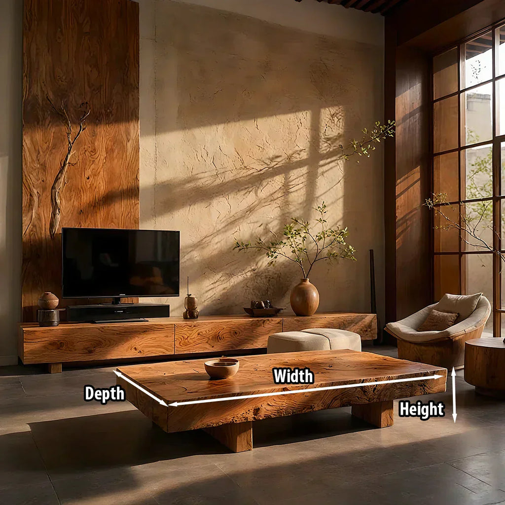 Live Edge Solid Wood Coffee Table for Modern Rustic Living Room - view 6 of 6