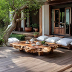 Live Edge Solid Wood Tea Table for Japanese Floor Seating - view 2 of 7