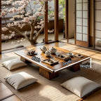 Japanese Solid Wood Low Tea Table Zen Floor Coffee Table - view 5 of 5