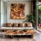 Live Edge Solid Wood Coffee Table Natural Slab Rustic Center Table - view 5 of 5