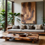 Rustic Live Edge Solid Wood Coffee Table Natural Slab Center Table - view 1 of 5