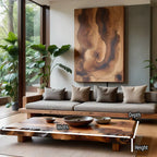 Rustic Live Edge Solid Wood Coffee Table Natural Slab Center Table - view 5 of 5
