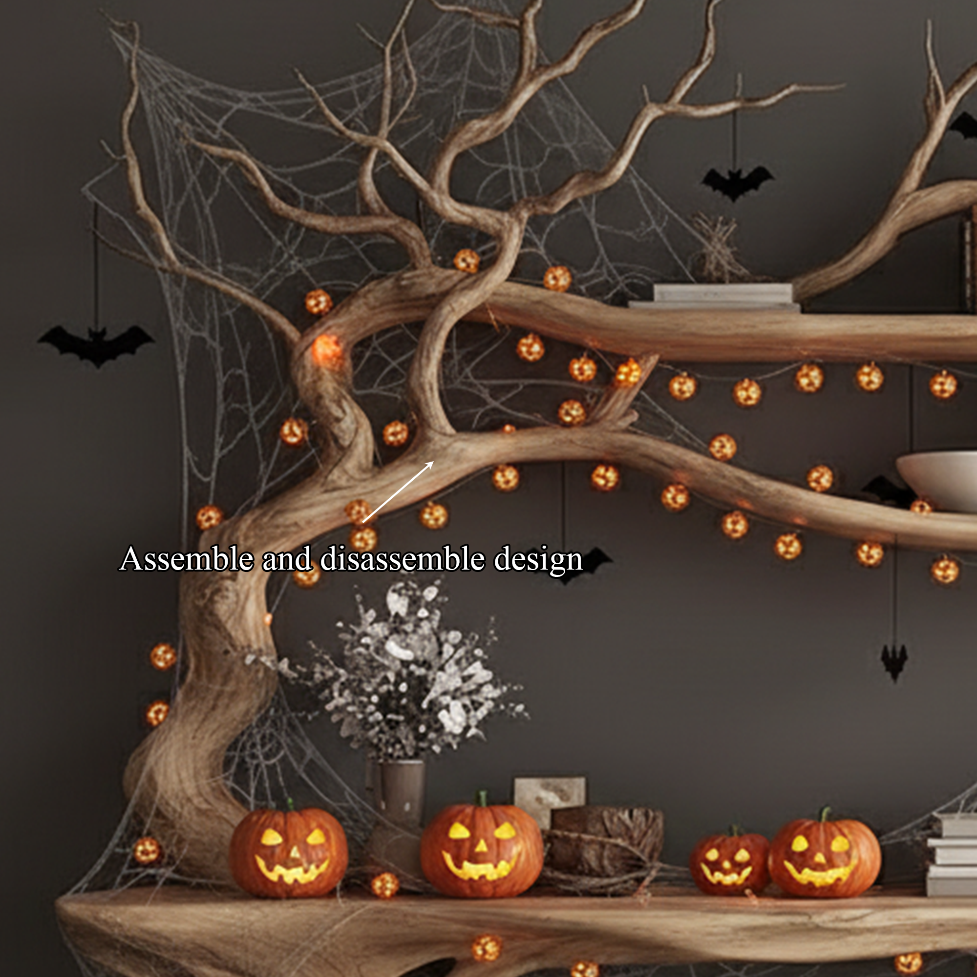 Mid Century Halloween Console Table Living Room - view 3 of 5