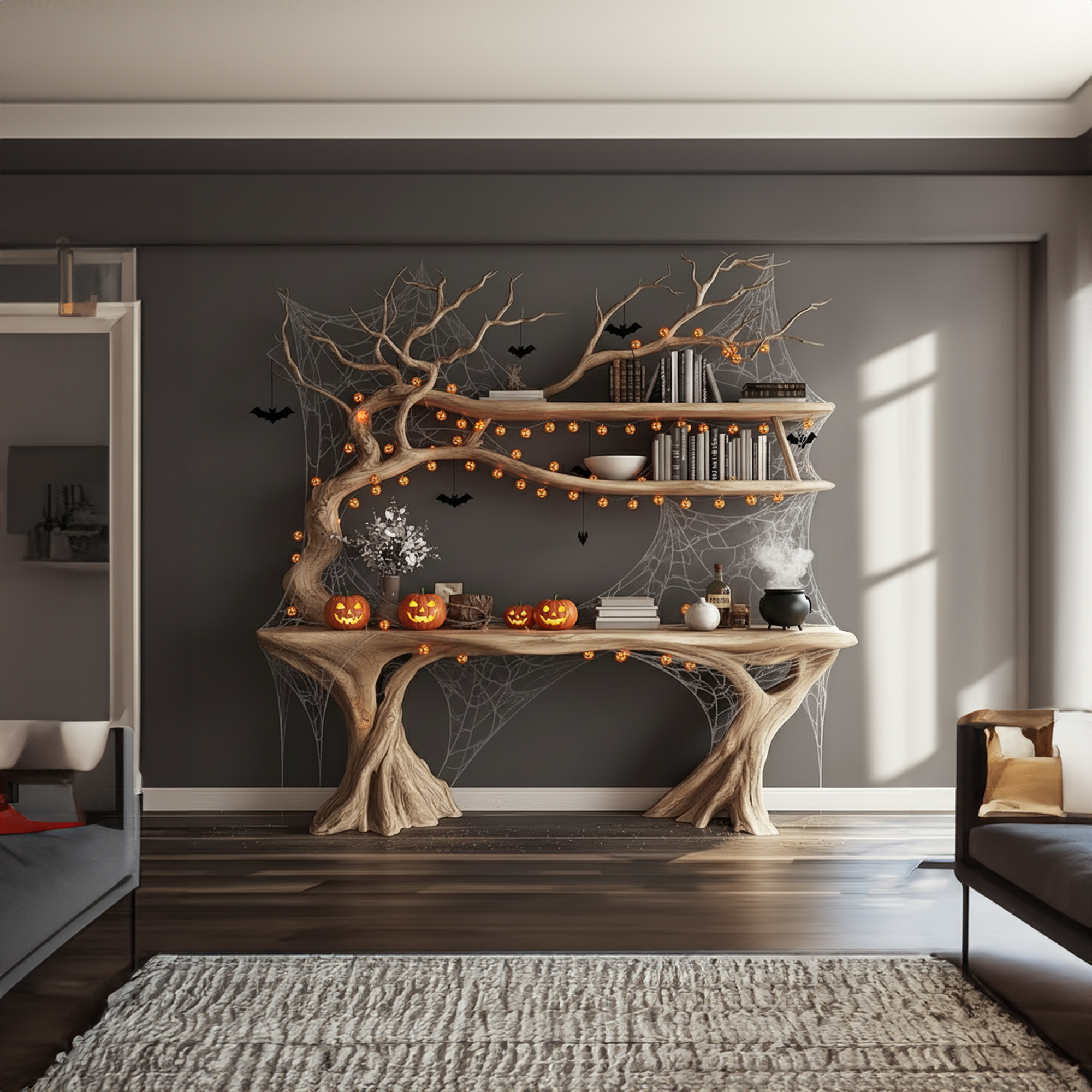 Mid Century Halloween Console Table Living Room - view 2 of 5