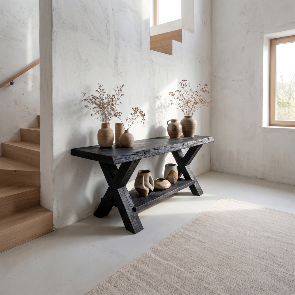 Rustic Console Table Farmhouse Entryway - view 4 of 8