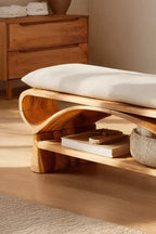 Minimalist Solid Wood Bench For Bedroom Interior Design - view 3 of 7