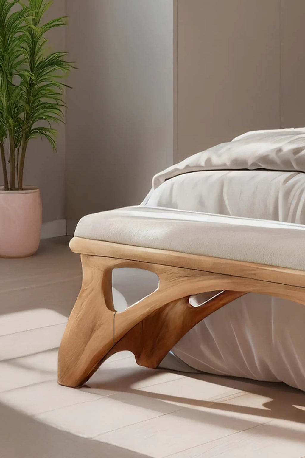 Handcrafted Bedroom Bench For Natural Interior Styling - view 3 of 7