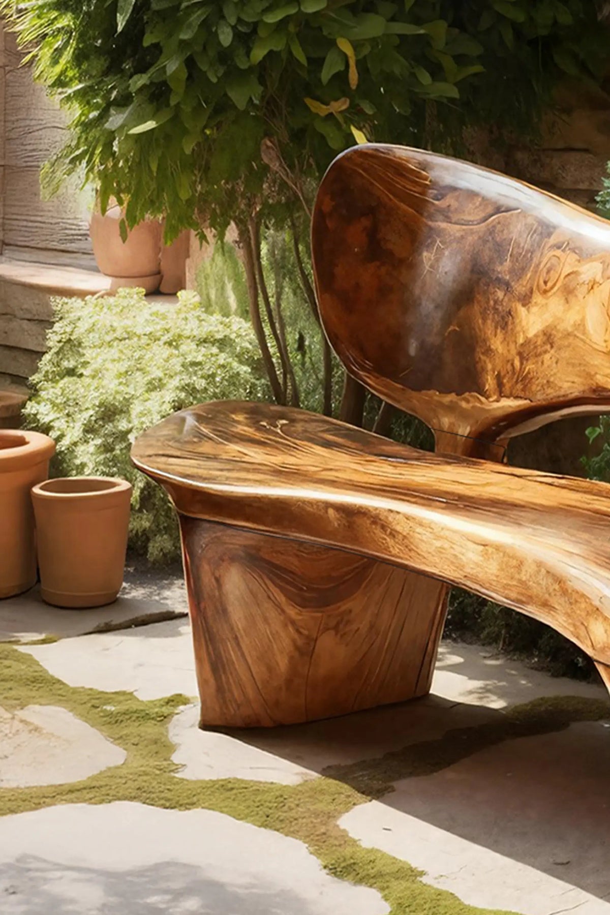 Handcrafted Outdoor Wooden Bench For Serene Garden Corners - view 3 of 7