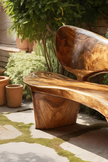 Handcrafted Outdoor Wooden Bench For Serene Garden Corners - view 3 of 7