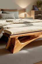 Handcrafted Solid Wood Bench For End-of-Bed Styling - view 3 of 7