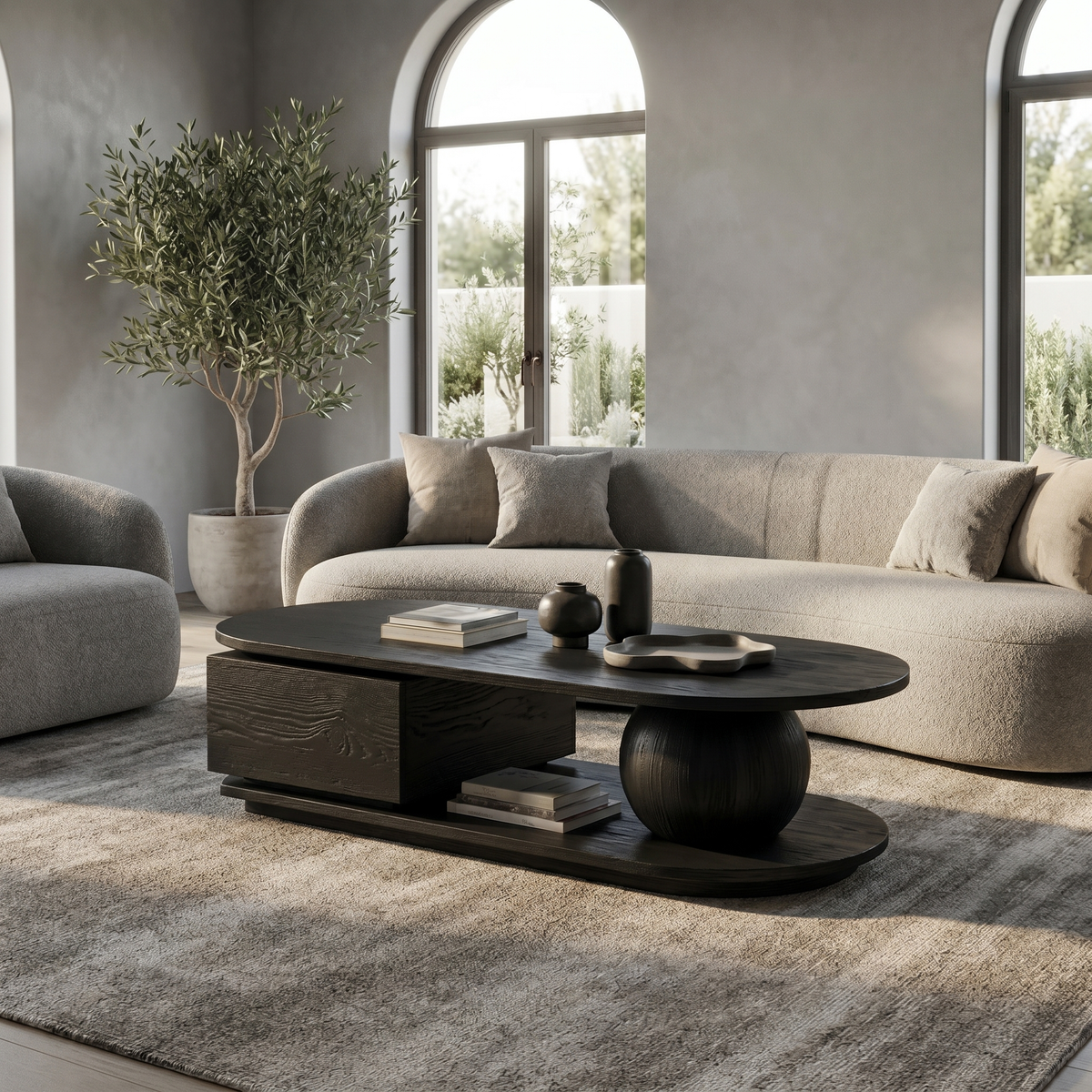 Rustic Coffee Table Solid Wood For Living Room - view 4 of 8