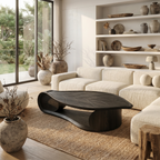 Organic Sculptural Coffee Table Solid Wood Living Room - view 5 of 8