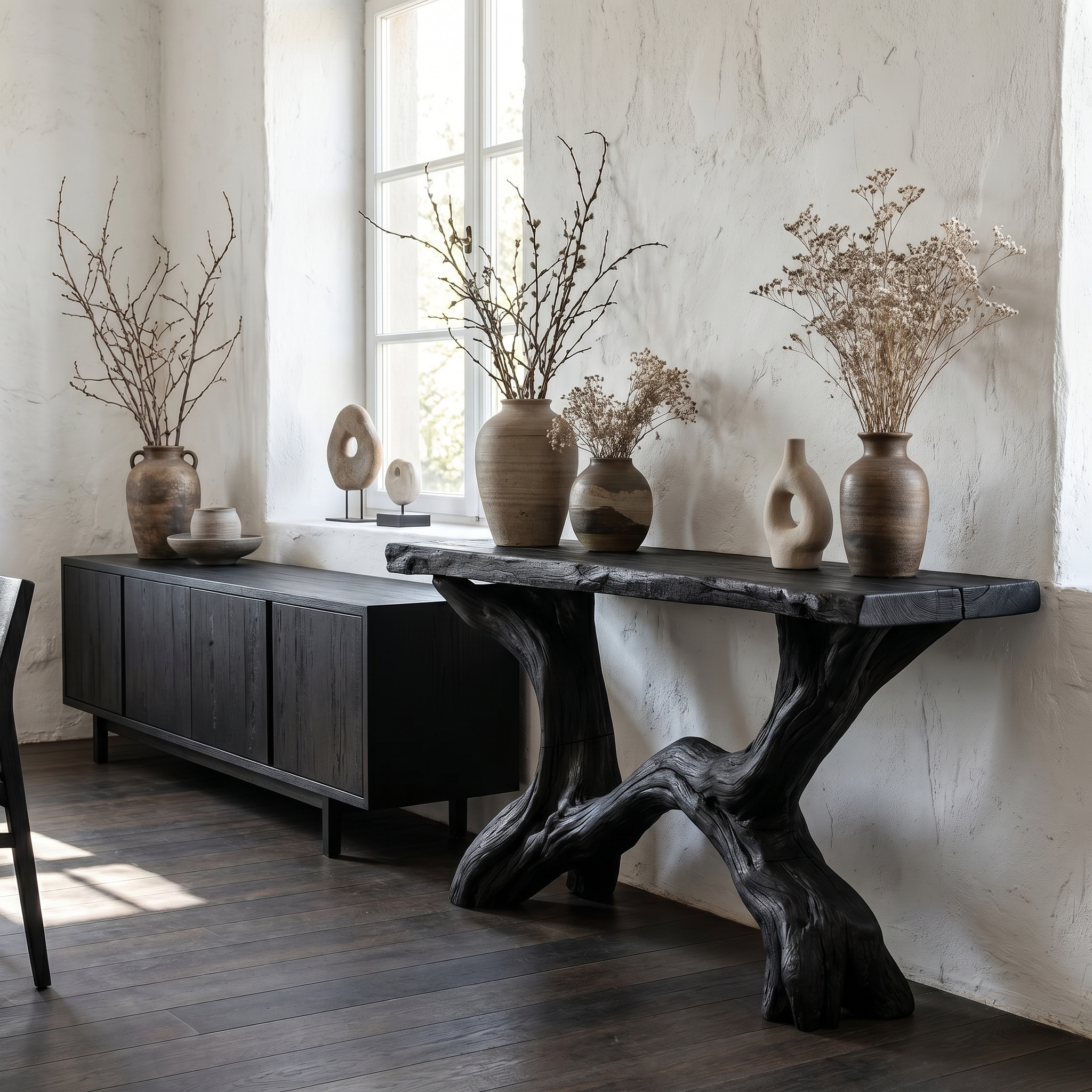 Live Edge Console Table Solid Wood Rustic Driftwood Gift - view 4 of 8