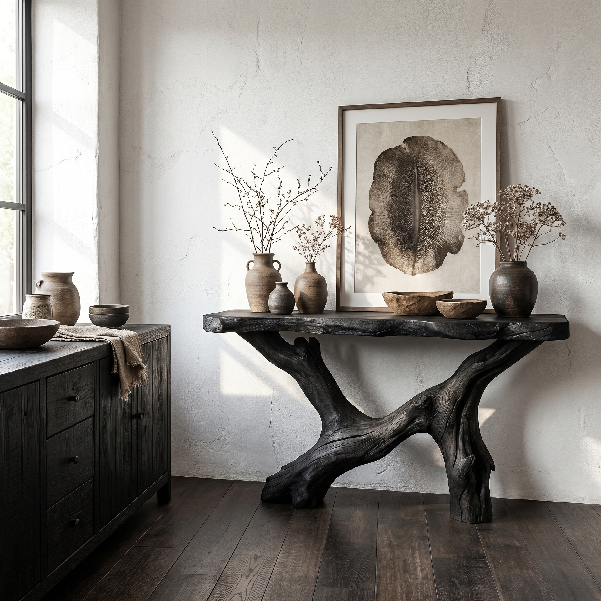 Live Edge Console Table Natural Wood Rustic Handmade Gift - view 4 of 8