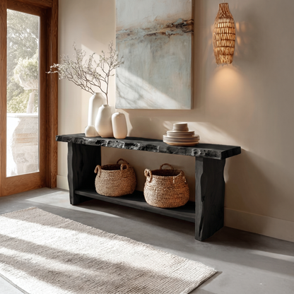 Rustic Live Edge Console Table Dining Room Entryway - view 4 of 8