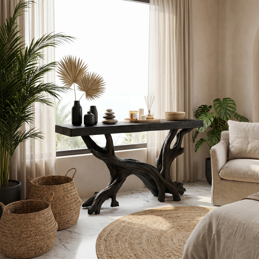 Rustic Coastal Console Table Living Room And Hallway - view 4 of 8