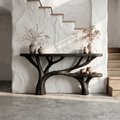Rustic Tree Design Console Table Living Room Entryway - view 4 of 8