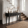 Rustic Carved Console Table Christmas Entryway Holiday Decor - view 4 of 8