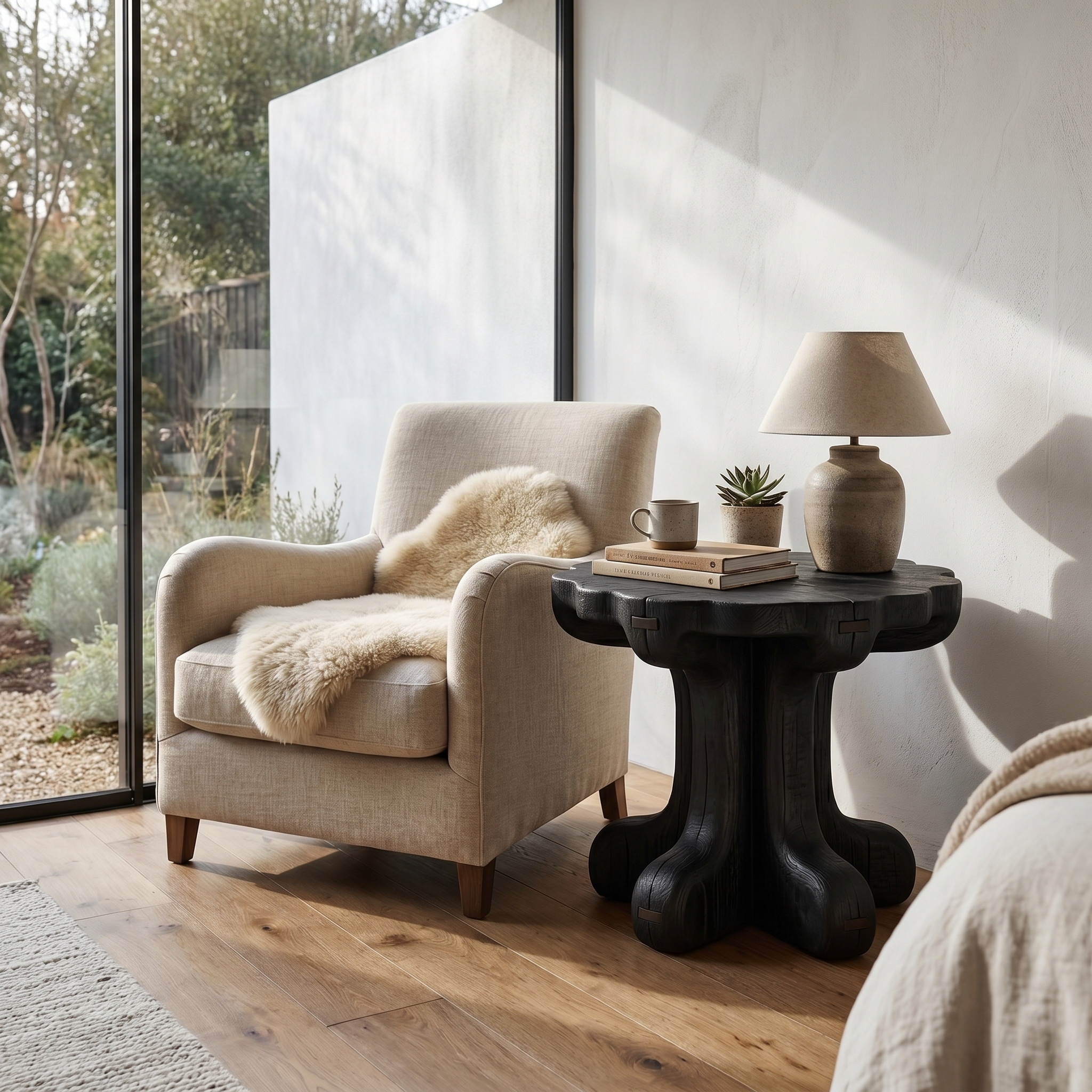 Rustic End Table Christmas Natural Living Room Display - view 4 of 8