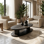 Scandinavian Minimalist Solid Wood Coffee Table For Living Room - view 4 of 8