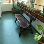 Rustic Live Edge Bench With Backrest For Garden Patio And Balcony - view 4 of 8