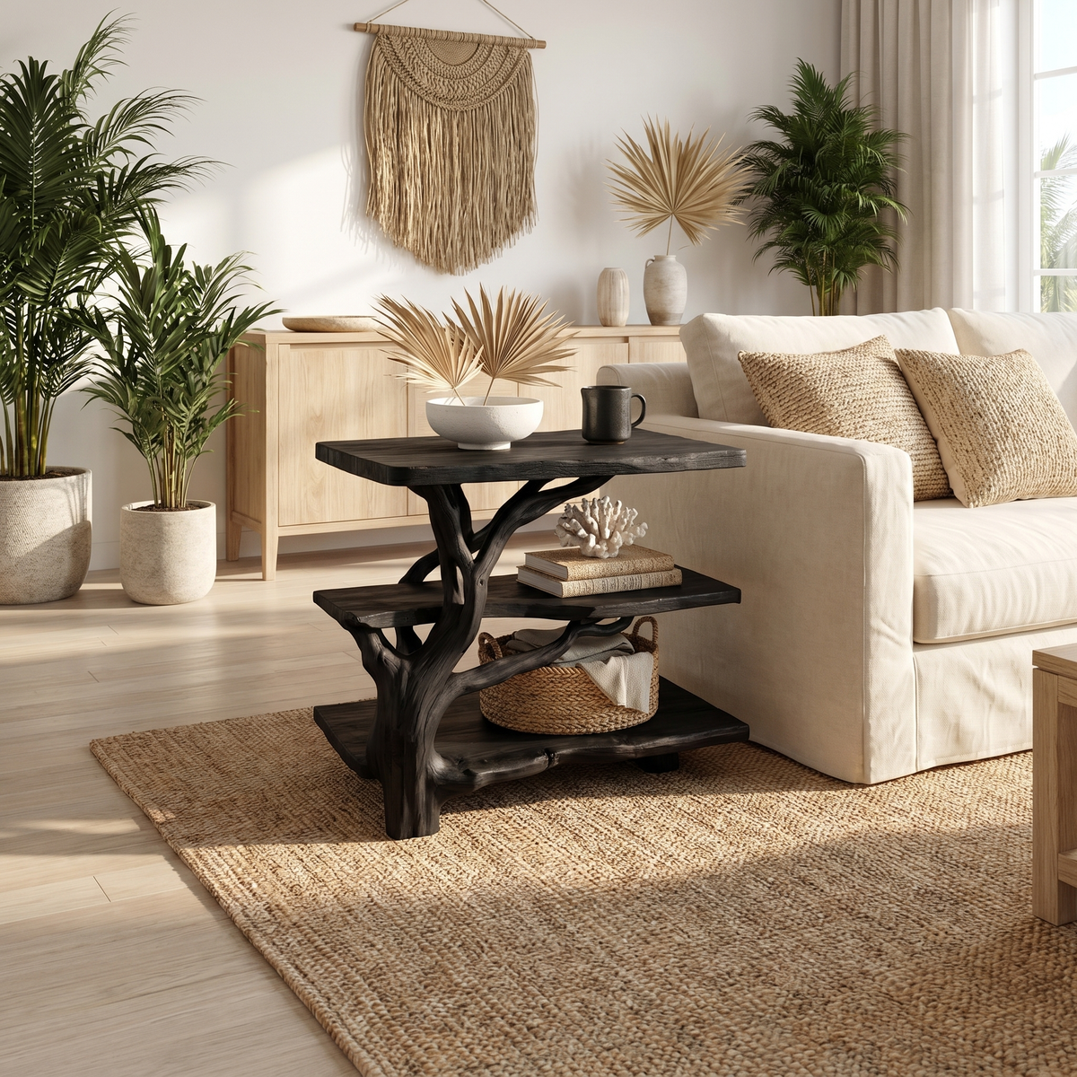 Rustic Tree Bedside Table Bedroom - view 4 of 8